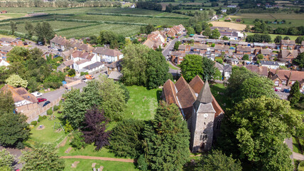 Fototapeta premium aerial view of Medway