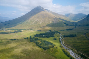 West Highland Way walk path through Highlands Scotland