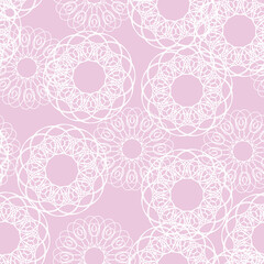 Seamless pattern. Vintage decorative elements knitting or spirograph, abstract background. Islamic, Arabic, Indian, ottoman motifs. Perfect for printing on fabric or paper.
