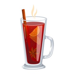 Mulled wine. Christmas warming drink. Spicy drink glegg, grog.