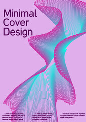 Artistic covers design. Future futuristic template with abstract current forms for banner design