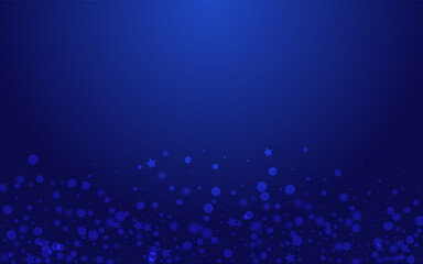 Glow Snowstorm Vector Blue Background. Shiny