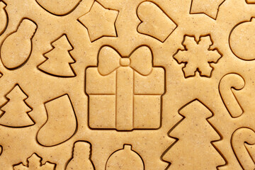 gingerbread dough cookie cutters baking christmas cookies