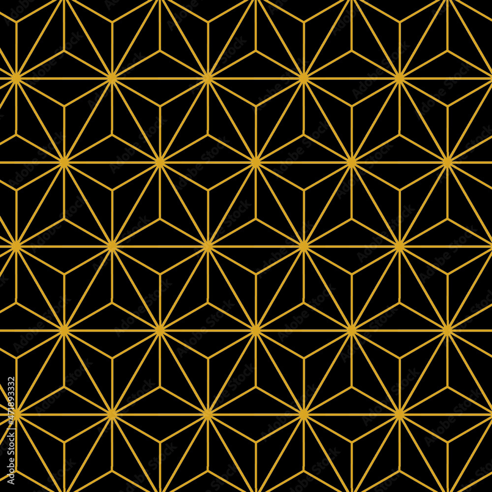 Aufkleber background pattern seamless geometric line abstract black and gold luxury color vector. cristmass de