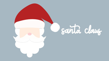 Santa Claus on blue background  , Flat Modern design , illustration Vector EPS 10