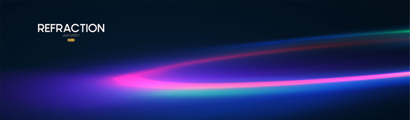 Futuristic colorful light effect. Circle light motion