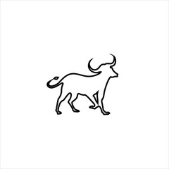 buffalo logo vector template line