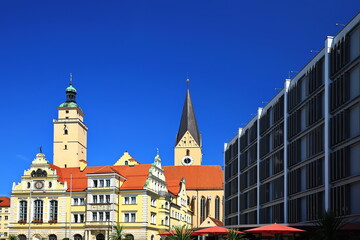 Fototapeta na wymiar Ingolstadt ist eine Stadt in Bayern mit vielen historischen Sehenswürdigkeiten