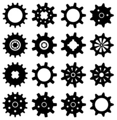 vector collection of gear icons