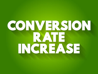 Conversion Rate Increase text quote, concept background