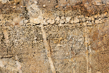 metaconglomerates, metamorphic rocks background with sedimentary origins