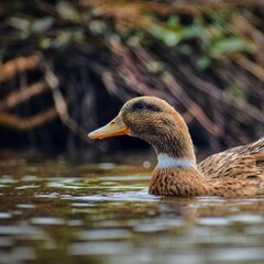 duck in the water