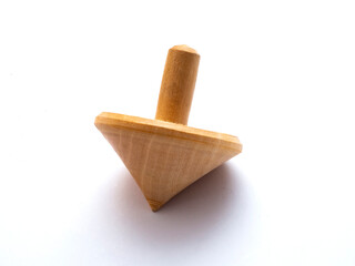 Light brown whirligig isolated on white background