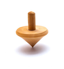 Light brown whirligig isolated on white background