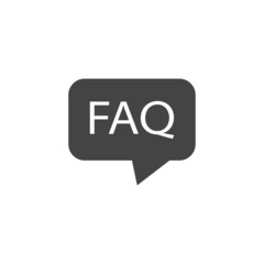  Faq- Frequently Asked Questions, human help on white isolated background. Layers grouped for easy editing illustration. For your design.