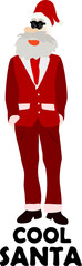 Cool Santa Claus with sunglasses