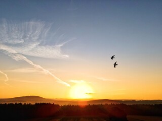 sunset in the sky