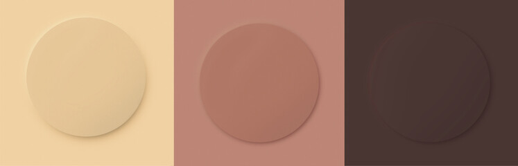 set of circular elements with copyspace