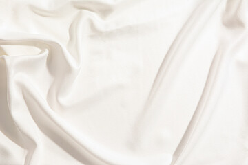 Fototapeta na wymiar white fabric texture background luxury cloth or liquid wave or wavy folds of grunge silk. Wavy fabric, texture satin velvet material or luxurious. 
