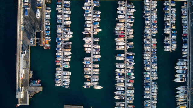 Foto a&eacute;rea puerto deportivo de los Gigantes, Tenerife.