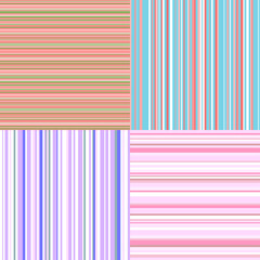 Set of seamless colored patterns with stripes. Light colors. Abstract geometric wallpaper of the surface. Striped backgrounds. Print for polygraphy, posters, t-shirts and textiles. Doodles for work