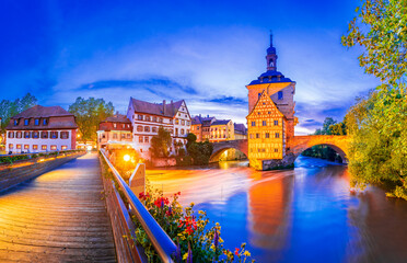 Fototapeta na wymiar Bamberg, Germany - Medieval town in Franconia, historical Bavari