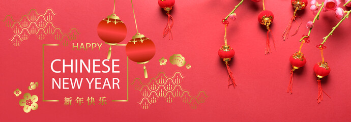 Beautiful greeting card for Happy Chinese New Year celebration