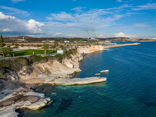 Cyprus - Limassol - amazing coastline from drone view