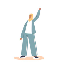 Cheerful young woman excited of successful victory or cheering celebrate holiday