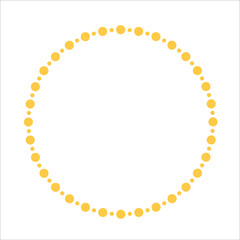 new year or christmas decor bead garland round circle frame or border