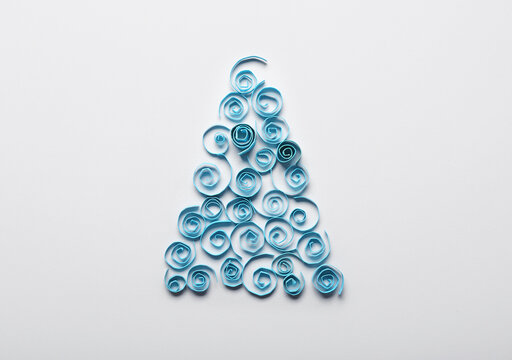 Creative Christmas tree on light background