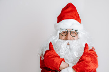 Santa Claus is shivering from the cold