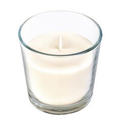 Candle in transparent glass