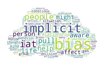 Word cloud of bias concept on white background