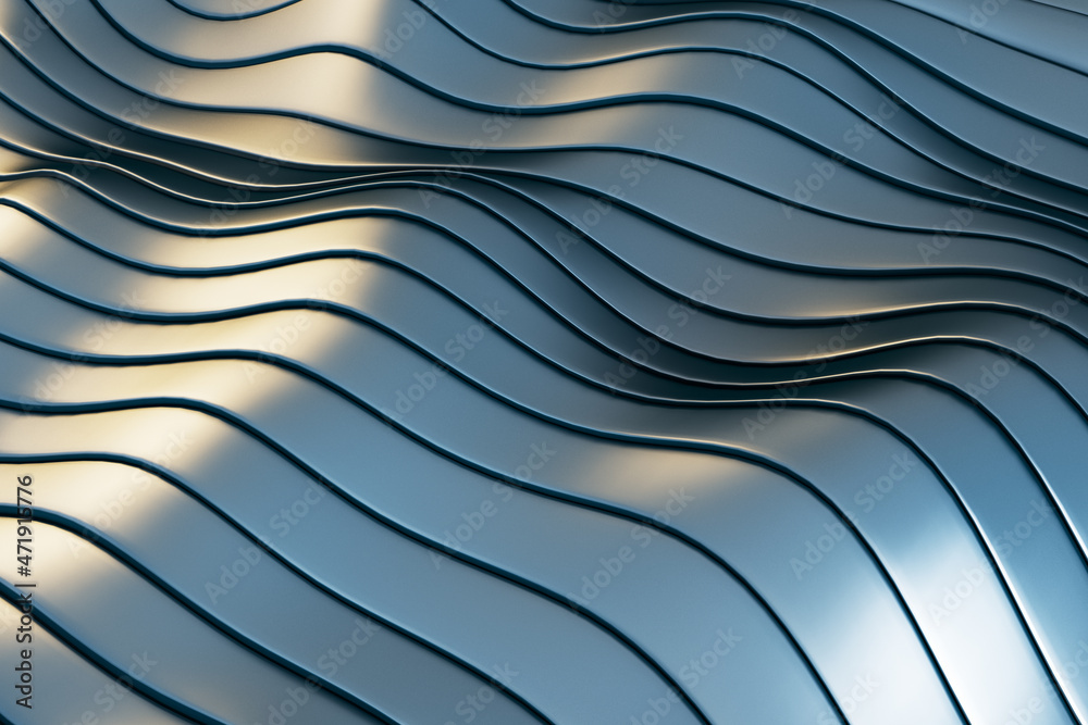 Aufkleber creative abstract gray wave background. design and innovation concept. 3d rendering.