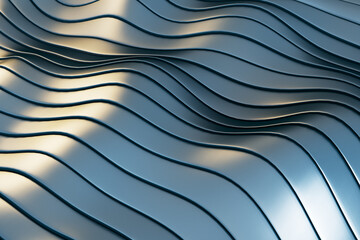 Creative abstract gray wave background. Design and innovation concept. 3D Rendering.