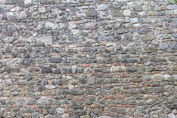 Old stone exterior wall of a monastery
