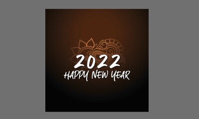 Fototapeta na wymiar 2022 happy new year design 