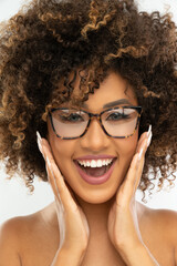 portrait of a girl with glasses