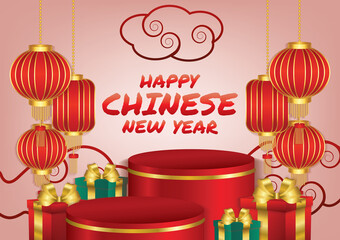 chinese new year art vector banner design