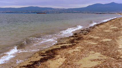 Weiter, verlassener Stand am Saisonende in Perea