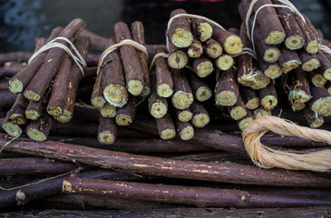 Dried sticks of liquorice root