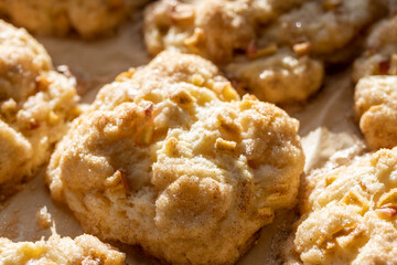 Homemade Apple Buns with a sugar coating just out of the oven