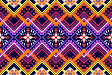 Geometric ethnic pattern design. Aztec fabric carpet mandala ornament boho chevron textile decoration wallpaper. Tribal turkey African Indian traditional embroidery vector illustrations background.