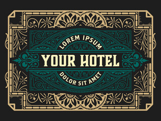 Western card with vintage style