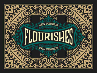 Western card with vintage style