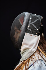 Woman, fencing, sword, sport, mask, costume, athlete, one person, training, competition, strength, martial, uniform, sporty, athletic, protect, confident, glove, foil, attack, combat, concentration, 