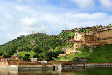 Fototapeta na wymiar Jaigarh Fort as seen from the Amber Fort. Jaipur, India