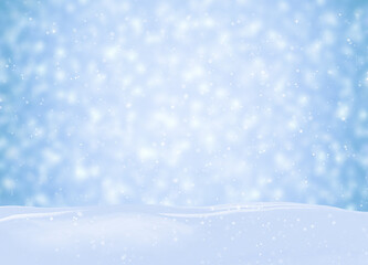 Blue bright bokeh background