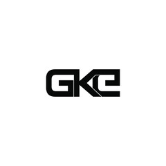 gke initial letter monogram logo design